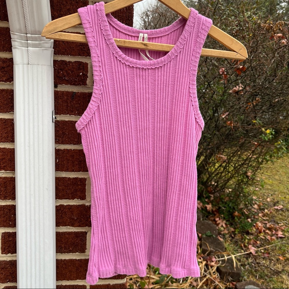 Anthropologie Pink Tank Top Women's Medium - Picture 1 of 4